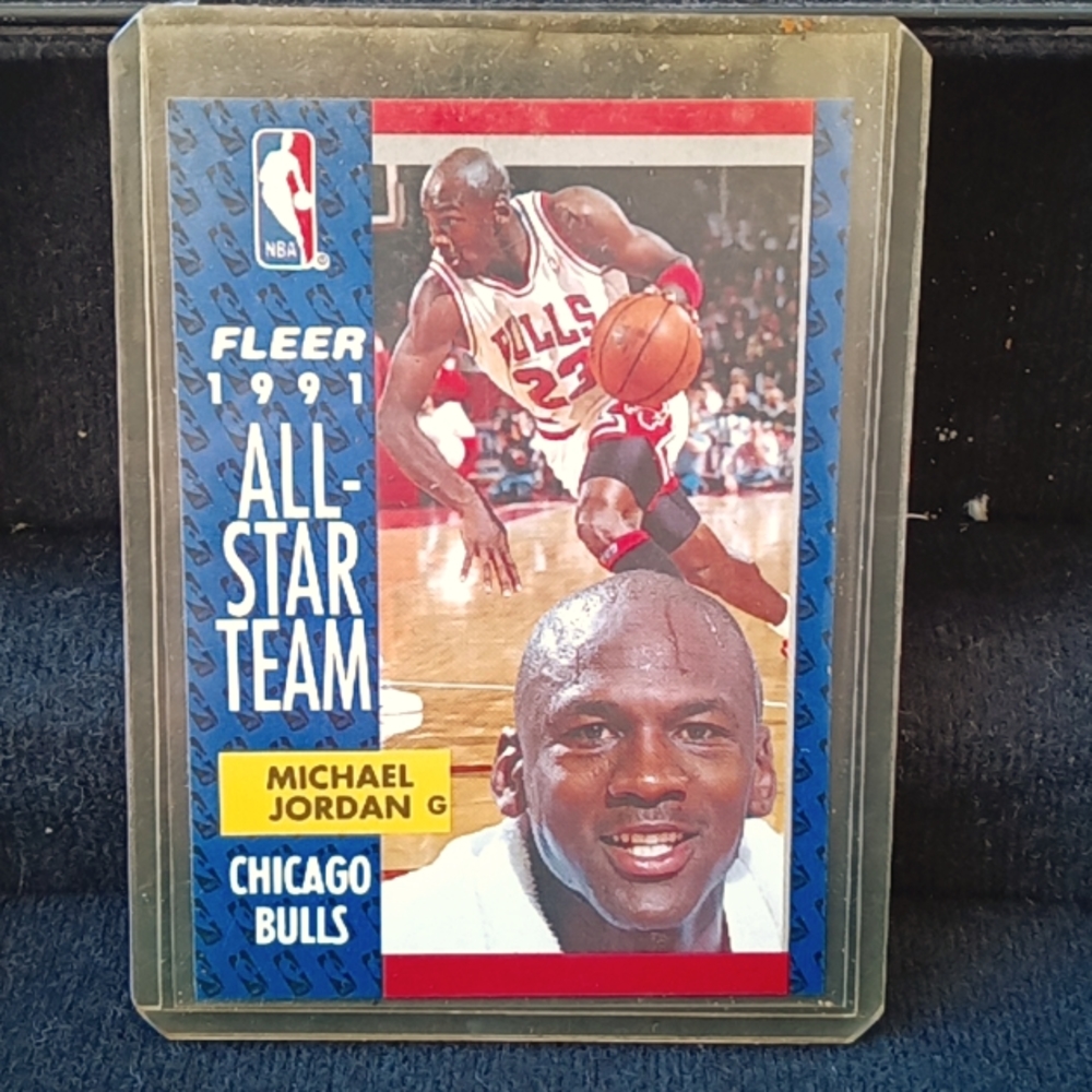 Fleer 1991 Michael Jordan All-Star Team Chicago Bulls Card